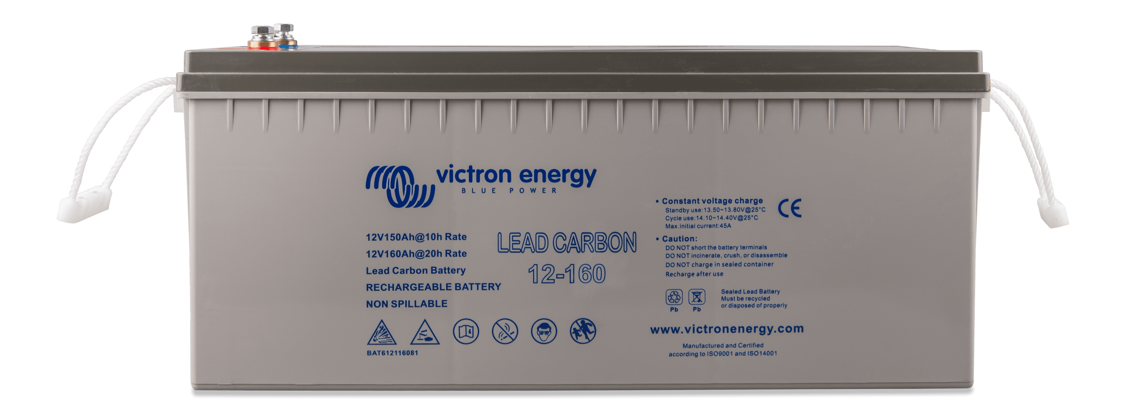 Lead-carbon battery 12V-160Ah - front thumbnail